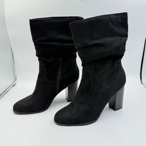 Style & Co Women Saraa Black Mid-Calf Boots Shoes 10 M